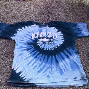 Ocean City Tie-Dye Kids T-Shirt - Blue size Large
